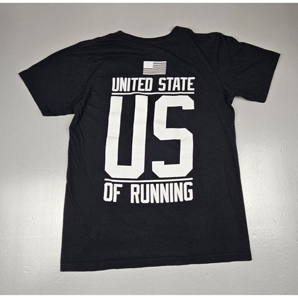 ADIDAS USA United State Of Running T-Shirt‎ Mens Medium. The Go-To Tee Black.